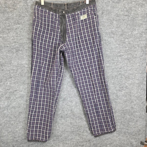 Vintage LL Bean Jeans Mens 35X31 Black‎ Denim Fleece Lined Straight Leg 90s - Picture 8 of 13